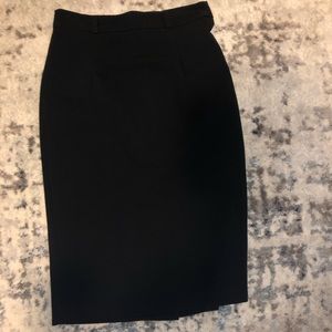 Black double split in front skirt
